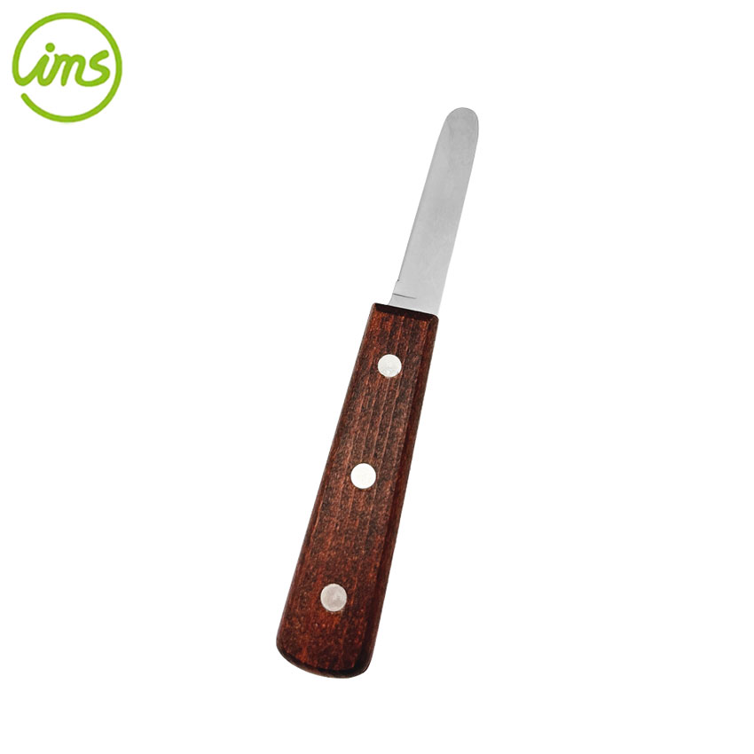 Oyster Knife with Beechwood Handle – Stainless Steel Clam & Shellfish Shucker
